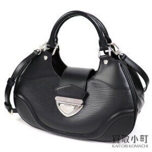 Louis Vuitton Sac Montaigne Epi Noir Black Handbag Shoulder Bag Leather LV